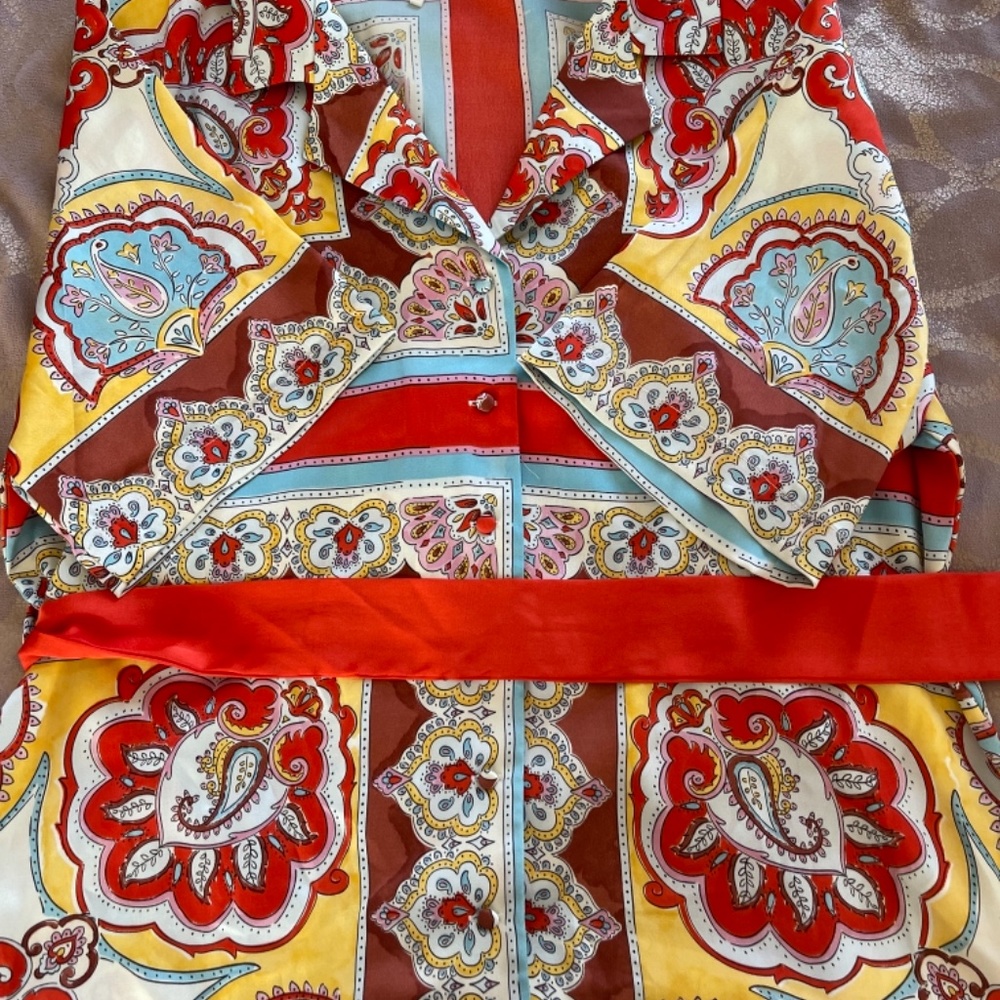Mango Baroque printed top and pants - Picture 2 of 4